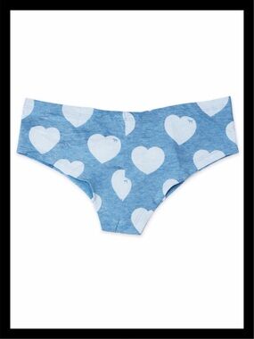💕ⓅⒾⓃⓀ ⓋⓈ VINTAGE/RARE/HTF Blue/White Heart ELR Cheeky Hipster Panties ✨NWT✨💕